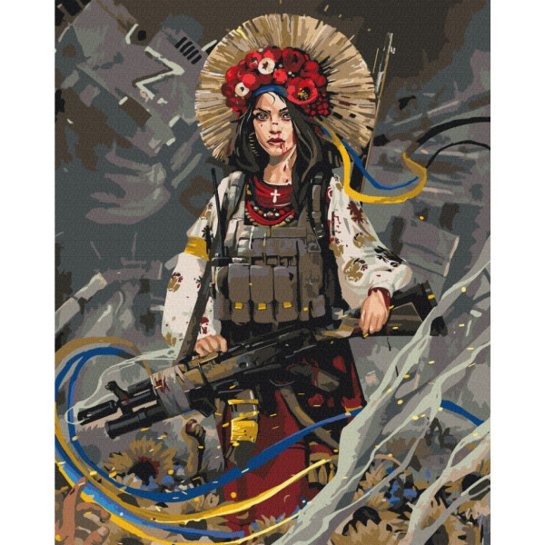 Картина за номерами "На захисті свободи" © Станіслав Лунін Brushme BS53113 40х50 см