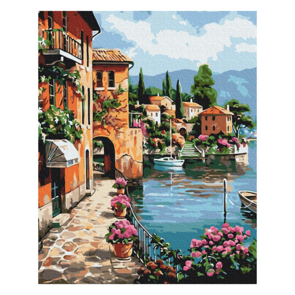 Картина за номерами "Під сонцем Позітано" BS52850  Brushme 40х50 см