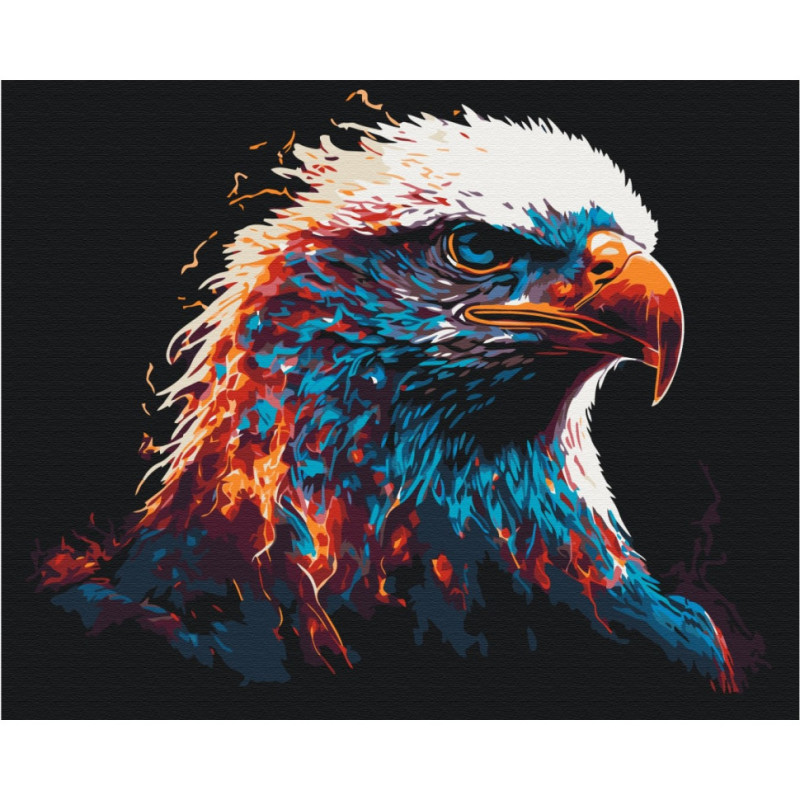 Картина за номерами "Полумʼяний орел" BS53695  Brushme 40х50 см