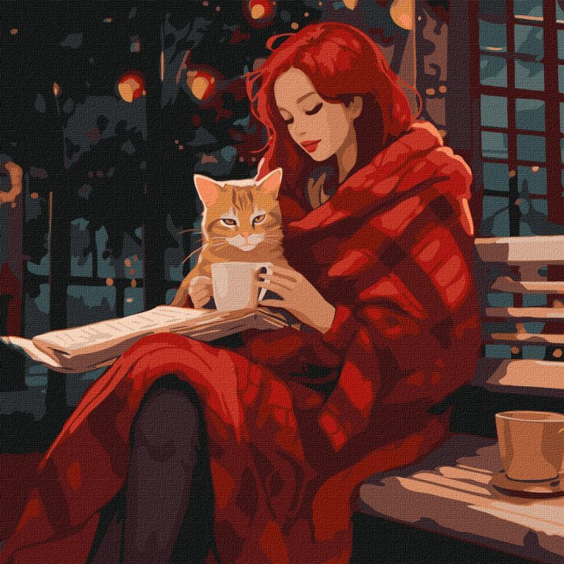 Картина за номерами "Нерозлучні друзі" ©art_selena_ua  KHO2543 40х40 см Ідейка