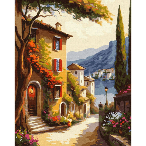 Картина по номерам "Курортный городок" ©art_selena_ua Идейка KHO2773 40х50 см