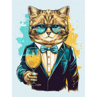 Картина по номерам "Мистер Кот" ©pravda.dmtr Идейка KHO4483 30х40 см