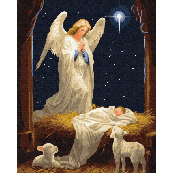 Картина по номерам "Под защитой ангела" ©art_selena_ua KHO8368 40х50см