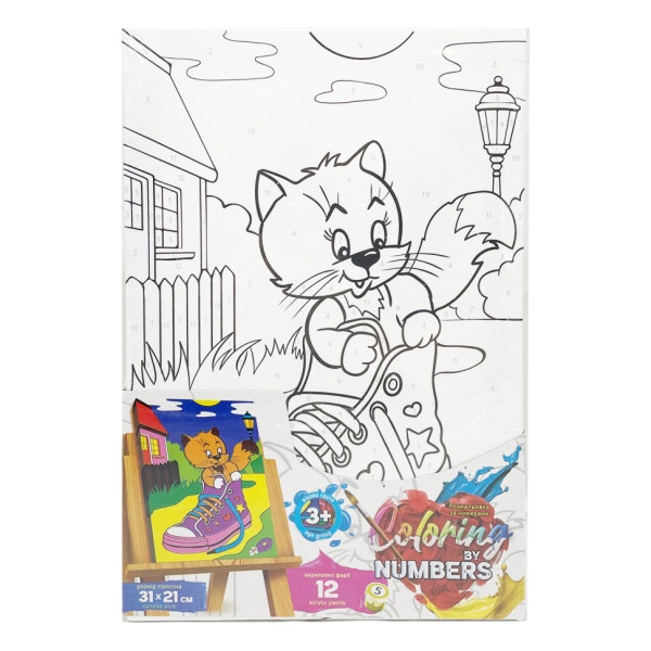 Картина по номерам для детей "Стильный котик" CBN-02-10, 31х21 см