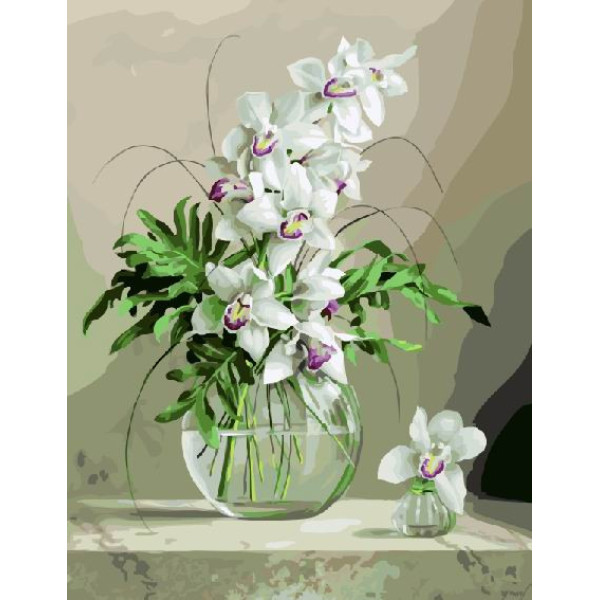 Картина за номерами. Brushme "Орхідеї у вазі" GX21177, 40х50 см