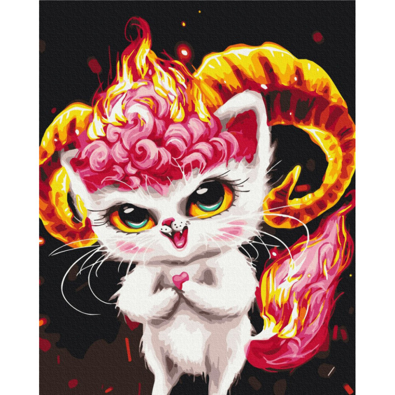 Картина за номерами "Котик Овен" ©Маріанна Пащук BS53998, 40x50 см