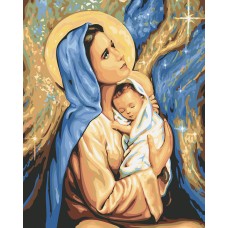 Картина по номерам. Brushme "Матерь Божья с дитям" GX24165, 40х50 см