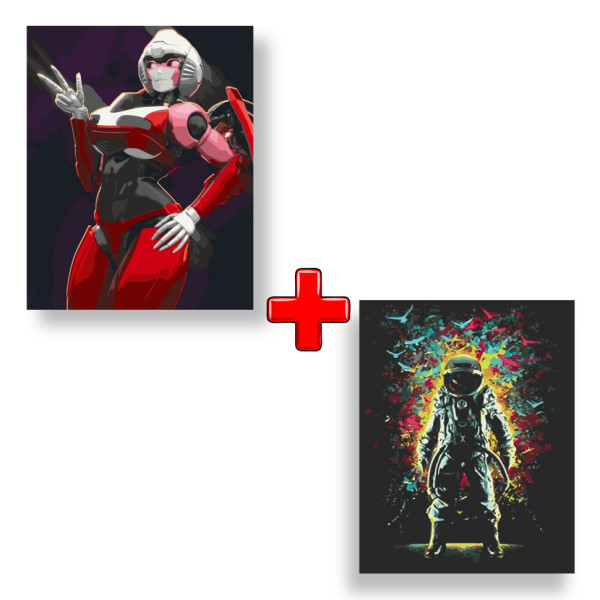 Набор картин по номерам 2 в 1 "Арси" 40х50 16037-AC и "Астронавт" 40х50 10008-AC