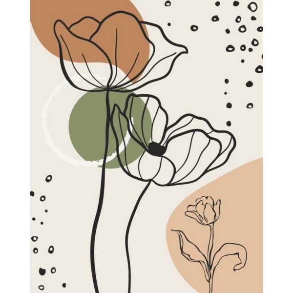 Набор картин по номерам 2 в 1 "Друг Хаски" 40х50 11674-AC и "Счастливые цветы 1" 40х50 13064-AC