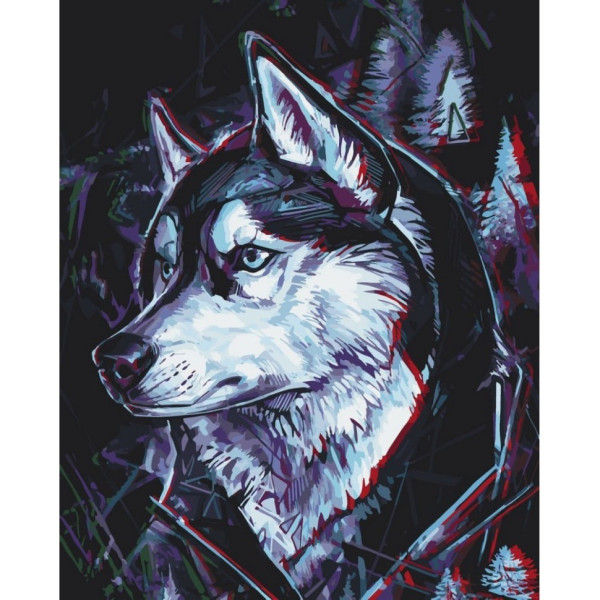 Набор картин по номерам 2 в 1 "Друг Хаски" 40х50 11674-AC и "Счастливые цветы 1" 40х50 13064-AC