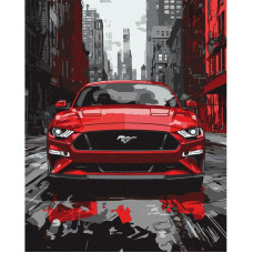 Картина по номерам "Красный мустанг" ©art_selena_ua KHO5157, 40х50 см