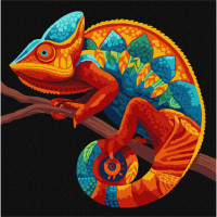 Картина по номерам "Темный хамелеон" KHO6835, 30х30 см