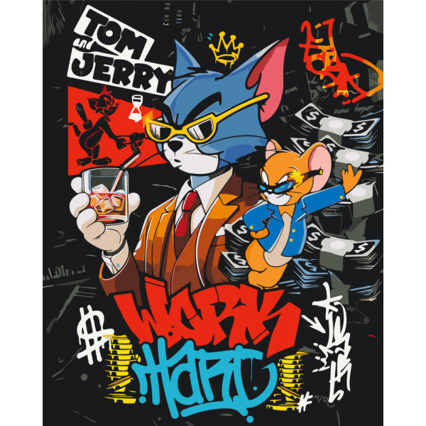 Картина по номерам "Том и Джерри" LW3459, 40х50 см