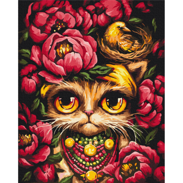 Картина за номерами "Зажурена Киця" BS54144, 40х50 см