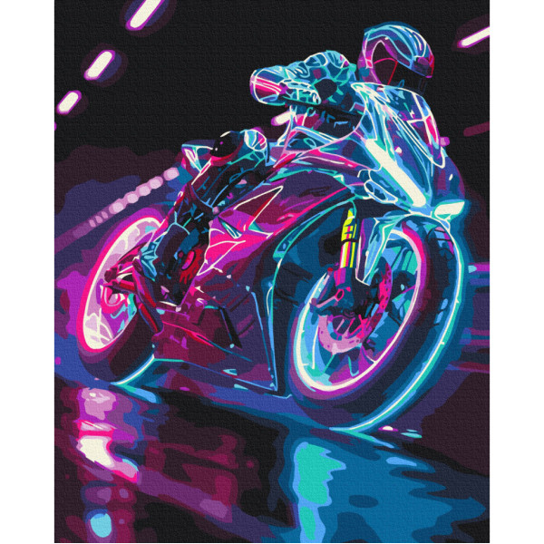 Картина за номерами "Неонова швидкість" BS54134, 40х50 см