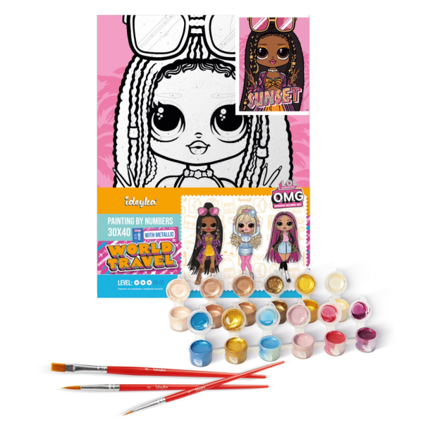 Картина по номерам "L.O.L. Surprise! O.M.G. Sunset" KHO6276, 30х40 см