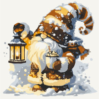 Картина за номерами "Зимовий гномик" 15127-AC 40х40 см (15127-AC)