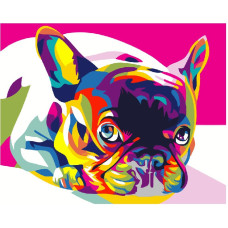 Картина за номерами. Brushme "Райдужний французький бульдог" GEX5379