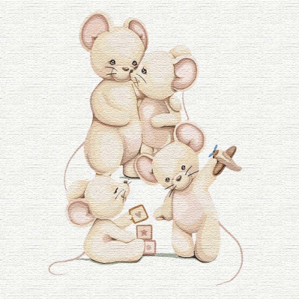 Картина за номерами. "Щаслива сім'я" 30 * 30см KHO2359