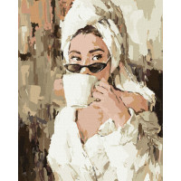 Картина по номерам "Утренний кофе" Идейка KHO4840 40х50 см