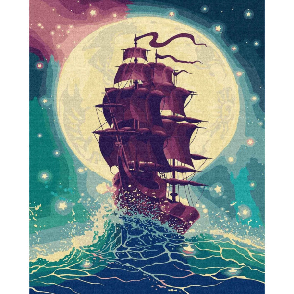 Картина по номерам "Сквозь волны" Идейка KHO2753 40х50 см