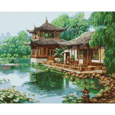 Картина по номерам "Китайский домик" ©Сергей Лобач Идейка KHO2881 40х50 см