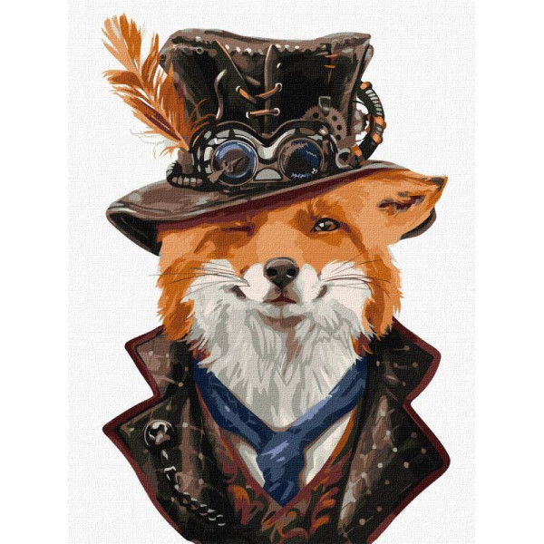 Картина по номерам "Стимпанк-лис" Идейка KHO4364 30х40 см