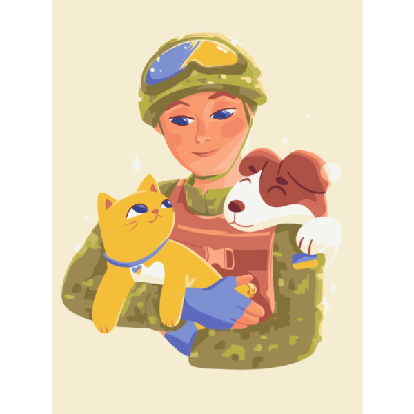 Картина за номерами "В надійних руках" © Олена Майхріч Brushme BS53158 40х50 см