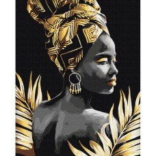 Картина за номерами "Жіночність" Золота фарба Brushme BS52872 40х50 см