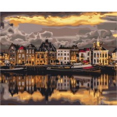 Картина по номерам "Вечер в Стокгольме" BS24413  Brushme 40х50 см