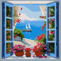 Картина по номерам "Морской пейзаж" ©art_selena_ua KHO2778 40х40 см