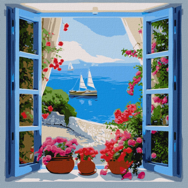 Картина за номерами "Морський пейзаж" ©art_selena_ua KHO2778 40х40 см