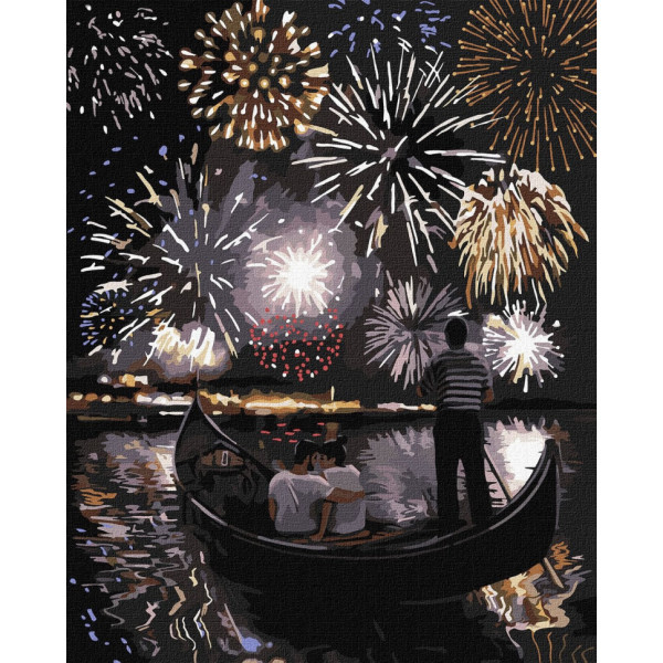 Набор картин по номерам 2 в 1 Идейка "Романтическая Венеция" 40х50 KHO4850 и "Космический взгляд" 40х40 KHO4897