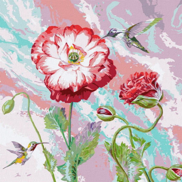 Набір картин за номерами 2 в 1 Ідейка "Чарівний краєвид" 40х50 KHO2875 та "Легкий етюд" 40х40 KHO3219