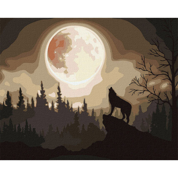 Набір картин за номерами 2 в 1 Ідейка "Містичний ліс" 40х50 KHO4291 та "Птах мудрості" 40х40 KHO4388