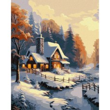 Картина за номерами "Зимовий будиночок ©art_selena_ua KHO6333 40х50 см