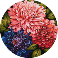 Картина по номерам "Красочный букет" ©art_selena_ua KHO-R1047 диаметр 39см