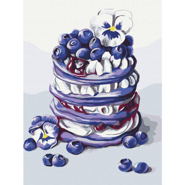 Картина за номерами "Панкейки з лохиною" © Anna Kulyk Brushme RBS53589 30x40 см