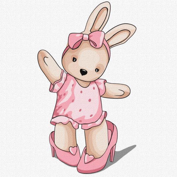 Картина по номерам "Маленькая модница" KHO6116 25х25см