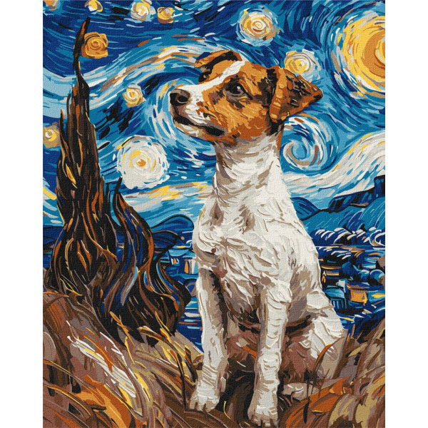 Картина по номерам "Волшебный джек рассел" KHO6596 40х50см