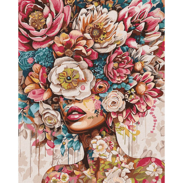 Картина по номерам "Цветочное настроение" KHO8445 40х50 см