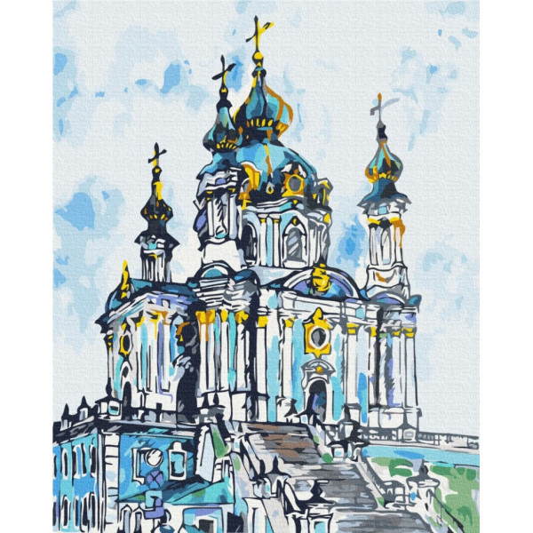 Картина за номерами "Андріївська церква" ©Мазнєва Марина BS53359, 40x50 см