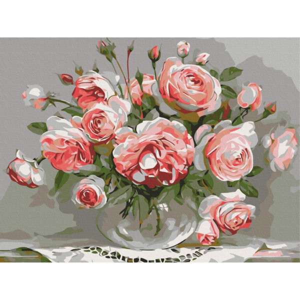 Картина за номерами "Троянди на столику" RBS436, 30x40 см
