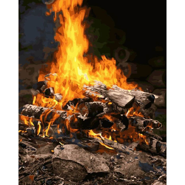 Картина за номерами. Brushme "Багаття" GX21741, 40х50 см