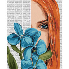 Картина по номерам "Красочная поэзия: Голубая орхидея" ©art_selena_ua KHO8583, 40x50 см