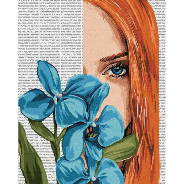Картина по номерам "Красочная поэзия: Голубая орхидея" ©art_selena_ua KHO8583, 40x50 см