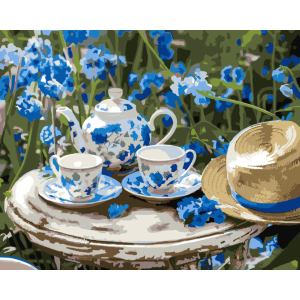 Картина за номерами "Ранковий чай" KHO5703 40х50 см