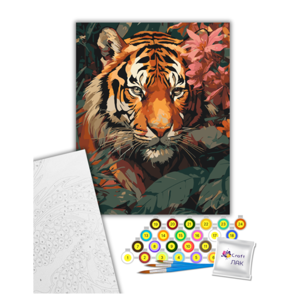 Картина за номерами "Хижак в кущах" Art Craft 11706-AC 40х50 см