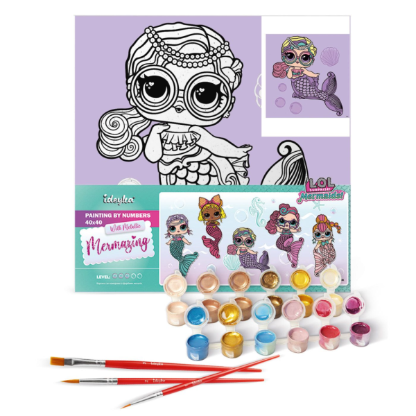 Картина по номерам "L.O.L. Surprise! Mermaids Miss Sea"KHO6263, 40х40 см