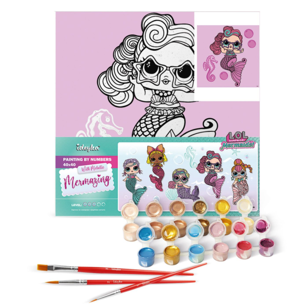 Картина по номерам "L.O.L. Surprise! Mermaids Waves" KHO6266, 40х40 см